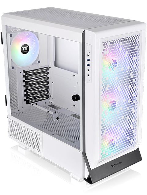 Thermaltake Ceres 500 Snow Edition Mid Tower E-ATX Computer Case with  Tempered Glass Side Panel; 4 Preinstalled 140mm PWM ARGB Fans; Rotational  PCIe